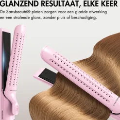 Sansbeauté 2 In 1 Stijltang Airflow - Krullen en Steil haar - Krultang - Stijltangen Best