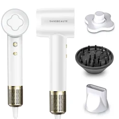 Sansbeauté Föhn Met Diffuser - Ionische Haardroger - Reisföhn - Haarföhn - Krullen - Hair Dryer - 2000W Hot
