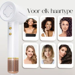 Sansbeauté Föhn Met Diffuser - Ionische Haardroger - Reisföhn - Haarföhn - Krullen - Hair Dryer - 2000W Hot