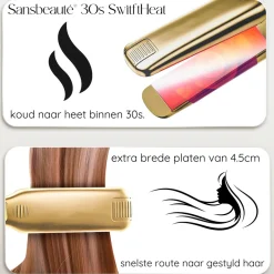 Sansbeauté Professionele Stijltang - Hair Straightener - Stijltangen - 80℃ t/m 230℃ Sale