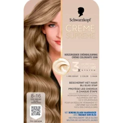 Schwarzkopf creme supreme 8-16 Cool Asblond Verzorgende Crèmekleuring Discount