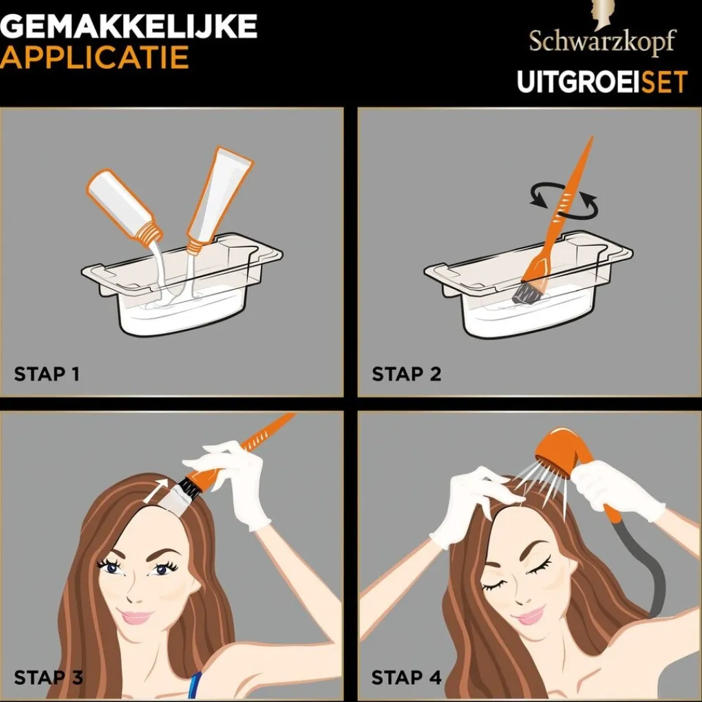 Schwarzkopf Color Schwarzkopf R1 Licht- Tot Middenbruin Haarverf Uitgroeiset Outlet