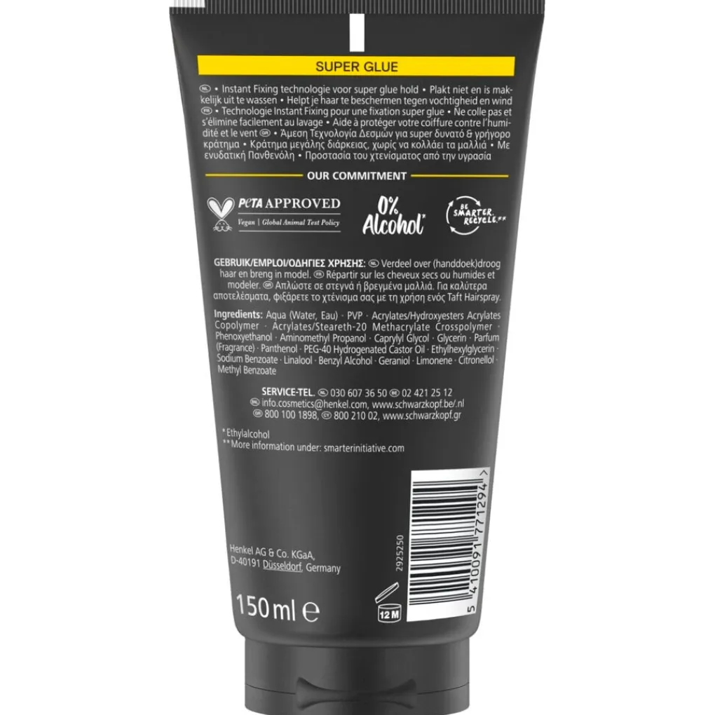 Taft Schwarzkopf Super Glue Level 14 Haargel Tube New