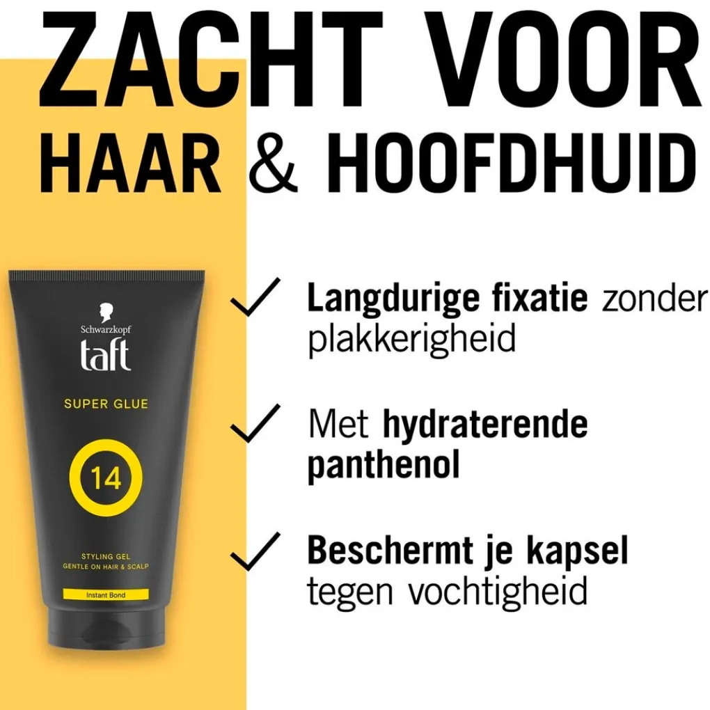 Taft Schwarzkopf Super Glue Level 14 Haargel Tube New