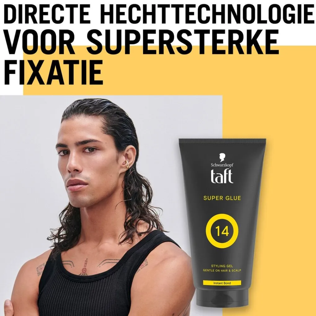 Taft Schwarzkopf Super Glue Level 14 Haargel Tube New