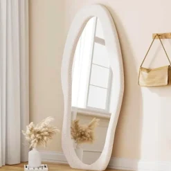 SensaHome Gestoffeerde Staande Spiegel Shaped Discount