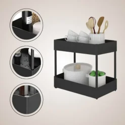 SensaHome Gootsteenkast Organizer 2-Laags Duo Keukenrek Kruidenrek Onderkastrek Discount