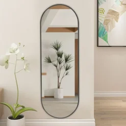 SensaHome Oval Wandspiegel met Metalen Rand Minimalistisch Design Online