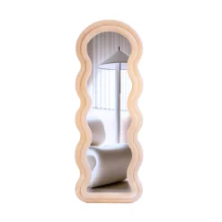 SensaHome Wavy Gestoffeerde Staande Spiegel Clearance