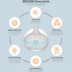 SensaHome ZEN300 Aroma Diffuser Inclusief 3 Flesjes Etherische Oliën Hot