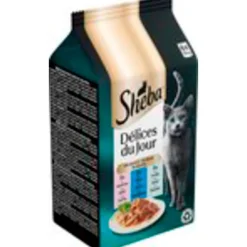 Sheba Délices du Jour in Saus met Zalm, Tonijn & Forel Maaltijdzakjes Kattenvoer Outlet