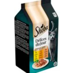 Sheba Délices du Jour in Saus met Kip, Kalkoen en Eend Maaltijdzakjes Kattenvoer Outlet
