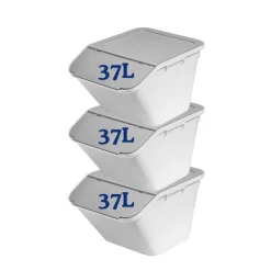 SmartStore Set van 3 Stevige Opbergbox Collect Stack-it 37L