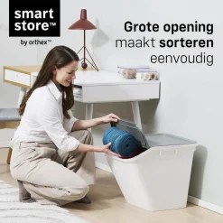 SmartStore Set van 5 Stevige Opbergbox Collect Stack-it 37L