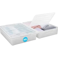 SmartStore Set van 2 Stevige Opbergbox Bedroller 60L Outlet