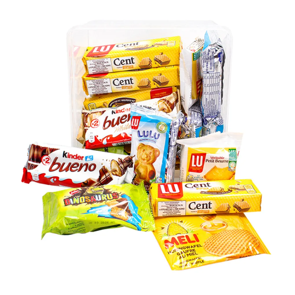 Snacks & cookies variety box Lotus, LU, Kinder & Meli Best