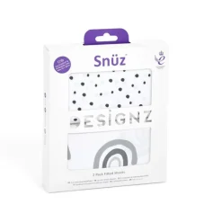 Snüz 2 Pack Hoeslaken Wieg Mono Rainbow Hot