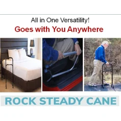 Orange Stabiele wandelstok met sta op functie Clearance