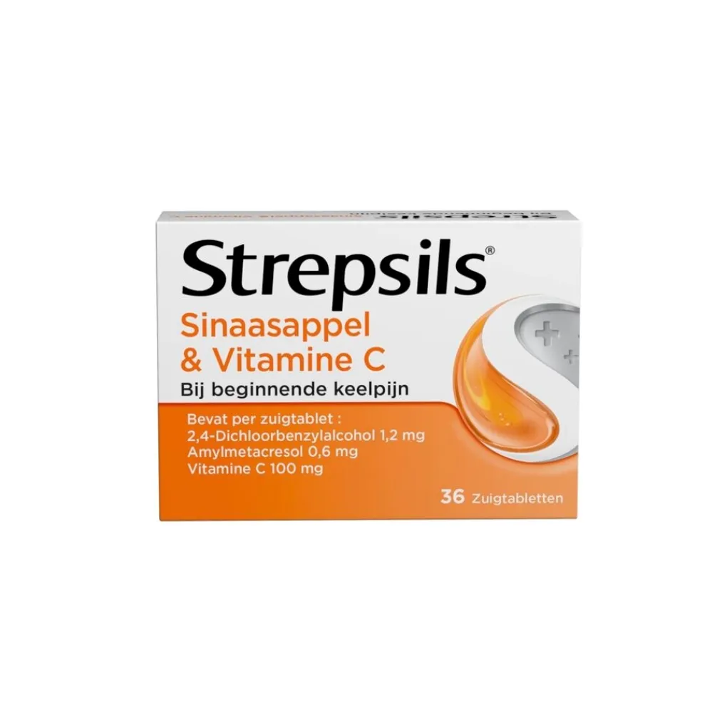 Strepsils Sinaasappel & Vitamine C Zuigtabletten Hot