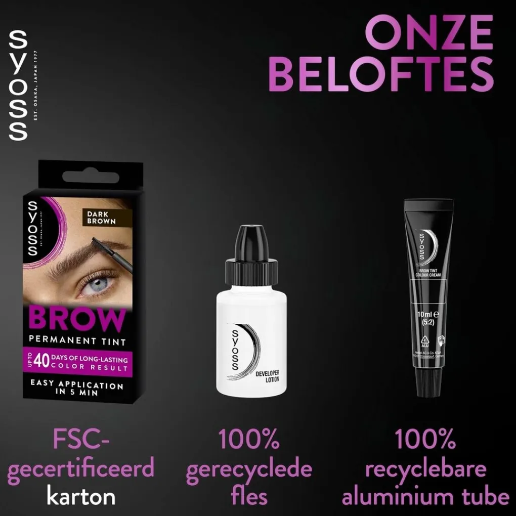 Syoss Brow Tint Donkerbruin Permanente Wenkbrauwverf