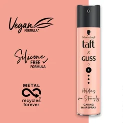 Taft x Gliss Holding Me Strongly Hold 4 Caring Hairspray