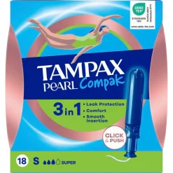 Tampax Compak Pearl Super Tampons met Inbrenghuls Hot