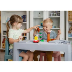 Teggi Grey/Old Rose/Turquoise Multifun 3-in-1 Tafel met Twee Stoeltjes Sale