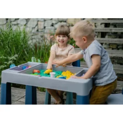 Teggi Turquoise/Navy/Grey Multifun 3-in-1 Tafel met Twee Stoeltjes Best