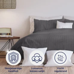 Ten Cate 100% Katoensatijnen Tweepersoons Dekbedovertrek Sale