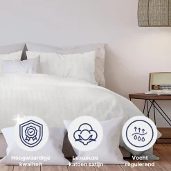 Ten Cate 100% Katoensatijnen Tweepersoons Dekbedovertrek Clearance