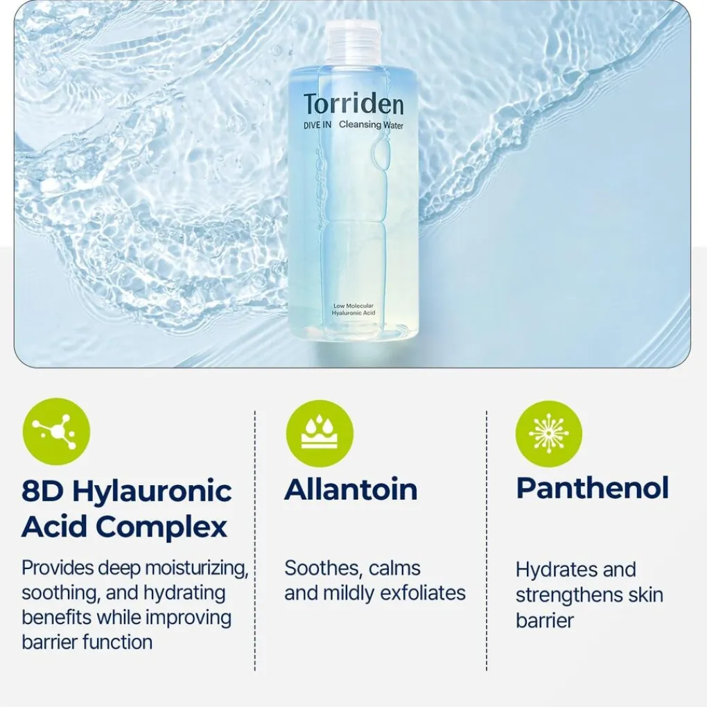 TORRIDEN DIVE-IN Low Molecular Hyaluronic Acid Cleansing Water Best
