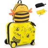 Trendmix 2 delige Ride On Koffer met Wielen Inclusief Rugtas Bijen Best