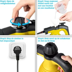 Trendmix Hand Stoomreiniger Met 9-Delige Accessoireset Best