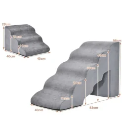 Trendmix twee delige huisdiertrap voor grote en kleine honden en katten met afneembare hoes Discount