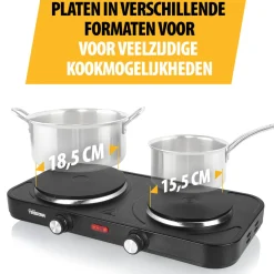 Tristar Elektrische Kookplaat KP-6152 Vrijstaand 2 Kookzones Vrijstaand Online