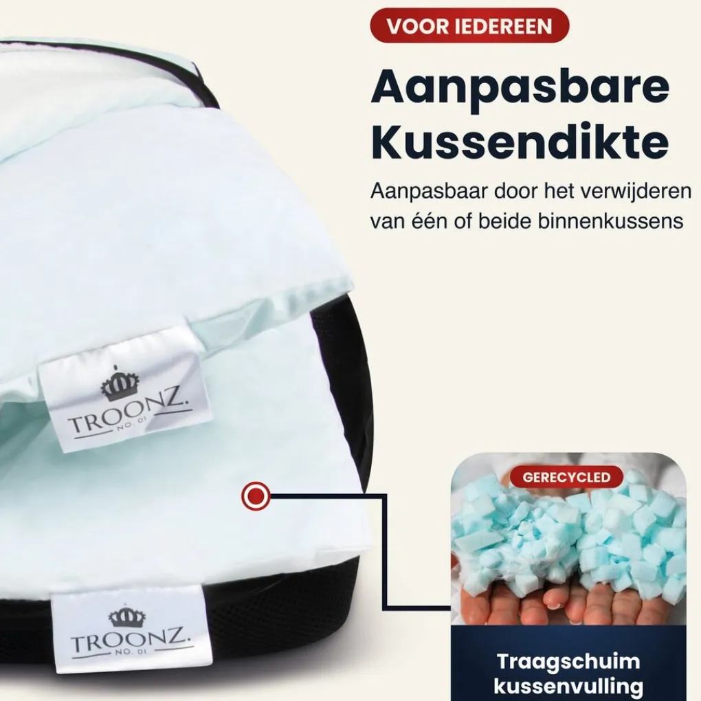 Troonz Buikslaap Hoofdkussen Plus One