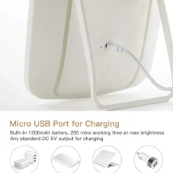 UNIQ Make-upmake-upspiegel met Verstelbaar Led-aanraaklicht Clearance