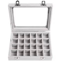 UNIQ sieradendoosje in grijs velours Outlet