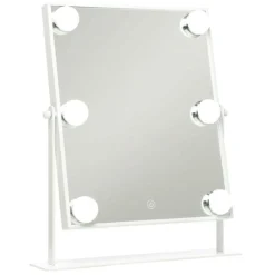 UNIQ Xl Hollywood Make-up Make-upspiegel met 6 Led Lampen en Aanraakfunctie Discount