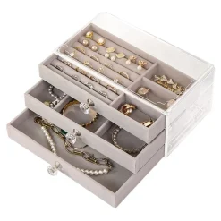 UNIQ Acryl Sieraden Organizer – 3 Laden, Transparant - J305 Hot