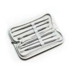 UNIQ Comedonen Toolkit – 7‑delige Hudorm­verwijderaar Set in Wit Etuí New