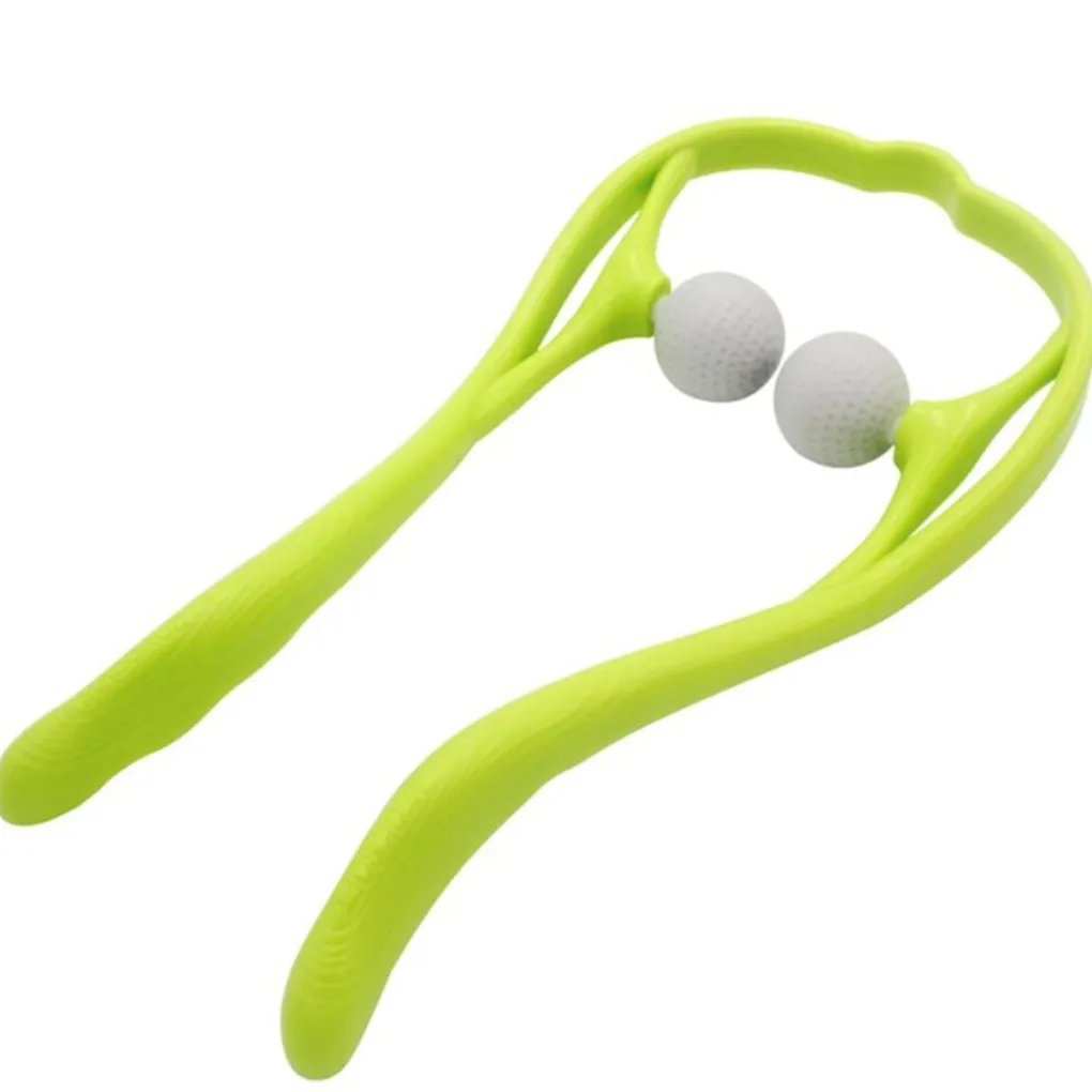 UNIQ Nek‑ & Schoudermassager – Handmatige Triggerpoint Roller, Verstelbaar, Groen Clearance