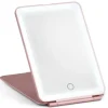 UNIQ Opvouwbare LED Make‑upspiegel (USB oplaadbaar) – Reisspiegel met 3 Lichtstanden, Roze Sale