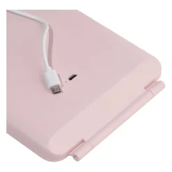 UNIQ Opvouwbare LED Make‑upspiegel (USB oplaadbaar) – Reisspiegel met 3 Lichtstanden, Roze Sale