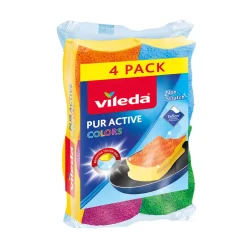 Vileda Schuursponzen Pur Active Colors 4 Stuks Discount