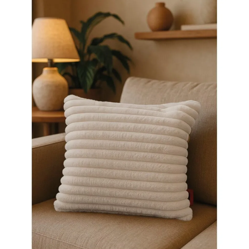 Villa Volance Ribfleece Verwarmd Sierkussen Sale