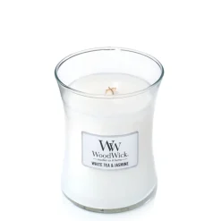 Woodwick geurkaarsen White Tea & Jasmine Hot