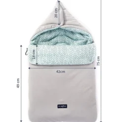 Zaffiro Grey Leaves Basic 5-in-1 Voetenzak New