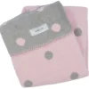 Zaffiro Grijs & Roze Gestipt 100 x 150 cm Ledikantdeken Clearance
