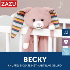 Zazu Becky het Konijn Heartbeat Knuffeldoekje Hot